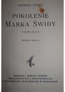 Pokolenie Marka Świdy, 1929r.