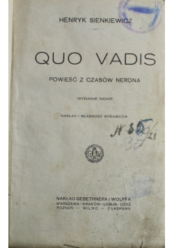 Quo Vadis 1925 r.