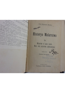 Historya Malarstwa, 1904r., tomIV