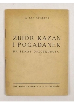 Zbiór kazań i pogadanek, ok 1934 r.