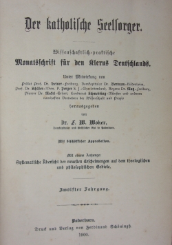 Der katholische Seelsorger, 1900r.
