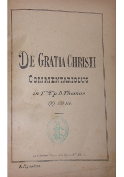 De Gratia Christi, 1902r.