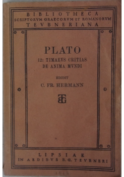 Plato 12:timavs critias de anima mvndi, 1925r.