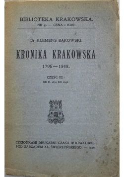 Kronika Krakowska 1976-1848