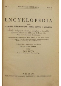 Encyklopedia albo słownik rozumowany nauk sztuk i rzemiosł