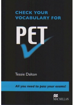 Check your vocabulary for PET