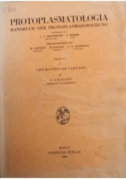 Protoplasmatologia Handbuch der Protoplasmaforschung