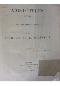 Aristoteles Latine Interpretibus Variis,1831r.