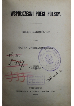 Współcześni poeci Polscy 1895 r.
