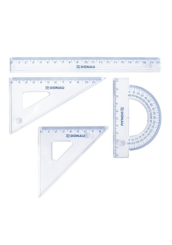 Zestaw geometryczny mały transparentny 20 sztuk