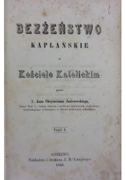 Bezżeństwo kapłańskie w kościele katolickim, cz. 1, 1860 r.