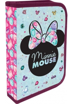 Piórnik 1 suwakowy 2 klapkowy z wyposażeniem Minnie