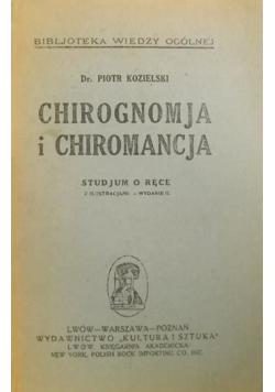 Chirognomja i chiromancja, 1920 r.