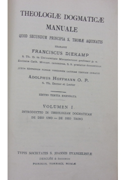Theologiae Dogmaticae Manuale, 1949R.