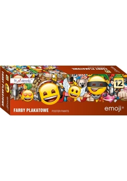 Farby plakatowe 12 kolorów Emoji