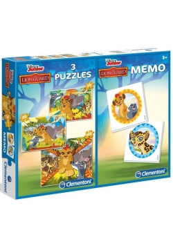 Puzzle 2x20 + 100 + Memo Król Lew - Lwia Straż