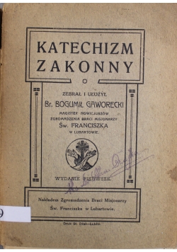 Katechizm zakonny 1930 r.