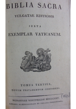 Biblia Sacra Vulgatae editionis , r. 1824