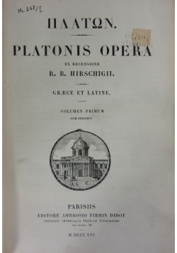 Platonis Opera, 1846 r.