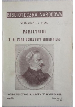 Pamiętniki J M Pana Benedykta Winnickiego 1914 r.