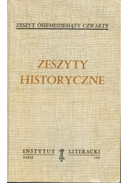Zeszyty historyczne, zeszyt 84