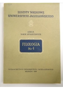 Filologia Nr 4, Seria Nauk Społecznych