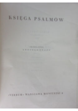 Księga Psalmów ,1937r.