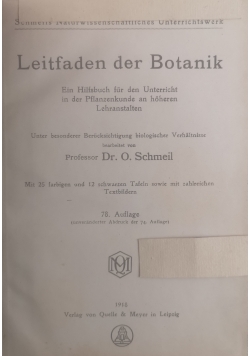Leitfaden der Botanik, 1918r.