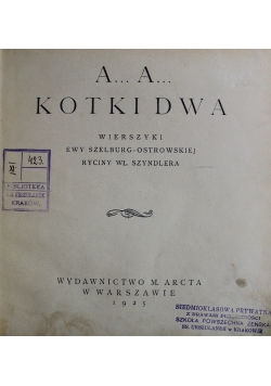 A A Kotki dwa 1925 r.