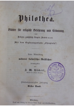 Philothea, tom I 1861 r.