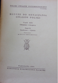 Klucze do oznaczania owadów Polski, część XIX