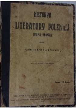 Historja literatury polskiej, epoka nowsza