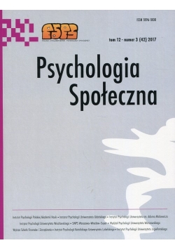 Psychologia Społeczna Tom 12 Nr 3 (42 )2017, Nowa