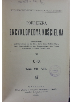 Podręczna encyklopedya kościelna,  Tom VII-VIII,  1906 r.