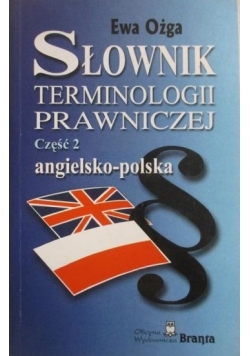 Słownik terminologii prawniczej część 2 angielsko-polska