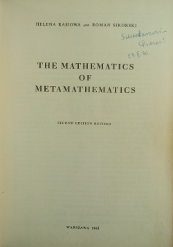 The Mathematics Of Metamathematics