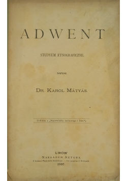 Adwent, 1907r
