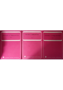Studia z Biblistyki ,Tom V,IV,III