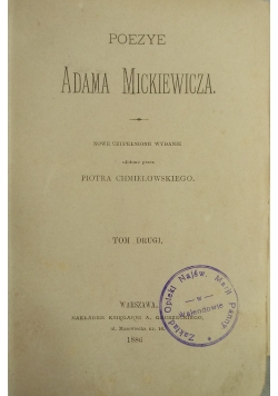 Poezje Tom II, 1886 r.