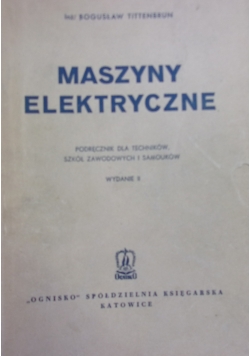Maszyny elektryczne, 1948r.
