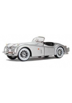 Jaguar XK 120 Roadster Srebrny 1:24 BBURAGO