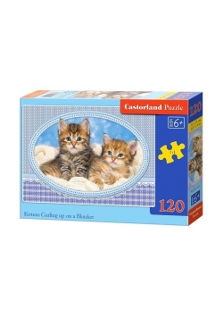 Puzzle 120 Kittens Curling up on a Blanket CASTOR