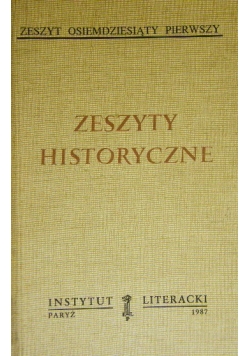 Zeszyty historyczne , nr 81