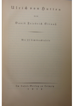Ulrich von Hutten, 1914 r.