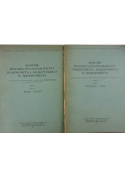 Słownik historyczno-geograficzny województwa krakowskiego w średniowieczu. Zestaw 2 książek