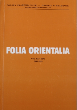 Folia Orientalia Vol  XLV XLVI