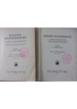Kazania katechizmowe, tom II i III