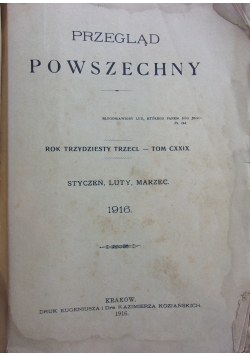 Przegląd Powszechny ,1916r.