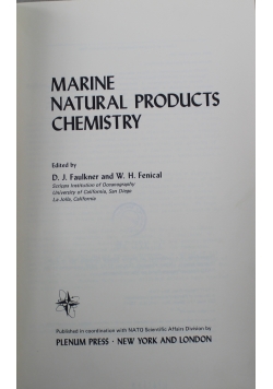 Marine natural products chemistry