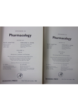 Advances in  Pharmacology Zestaw 2 książek